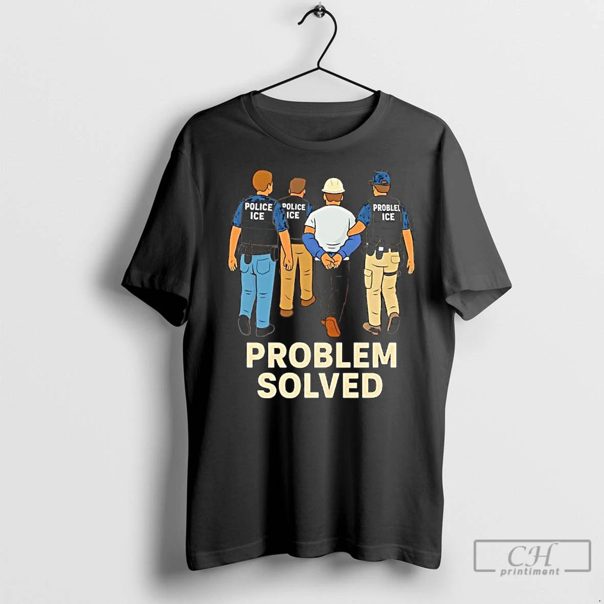 Classic Problem Solved Police Ice Construction Graphic T-Shirts, Hoodie, Sweatshirt | InkNestWear.com