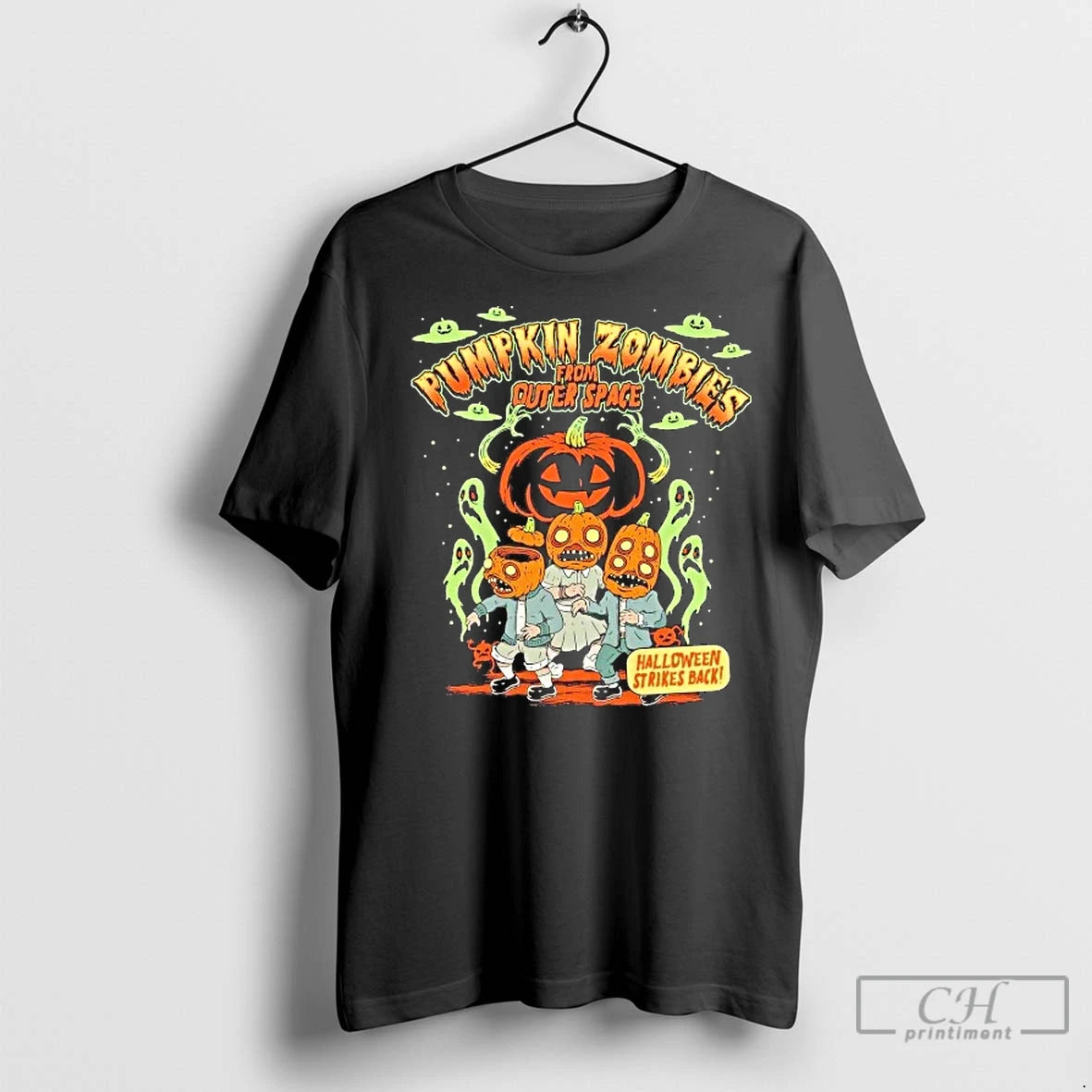 Classic Pumpkin Zombies From Outer Space T-Shirts, Hoodie, Sweatshirt | InkNestWear.com