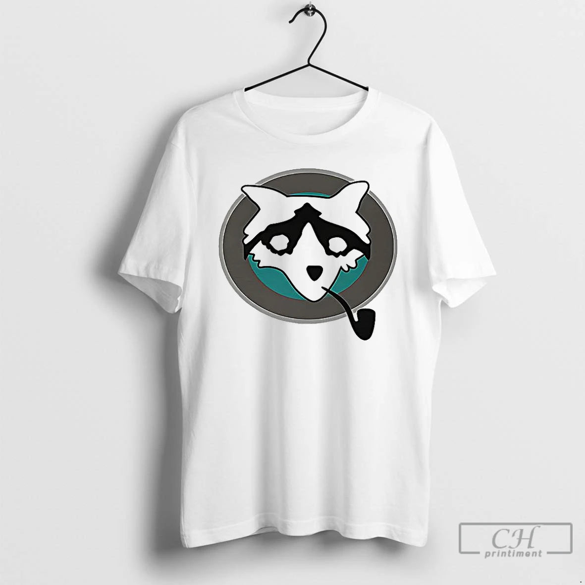Classic Raccoon With Pipe Funny Logo T Shirts Hoodie, Sweatshirt | InkNestWear.com