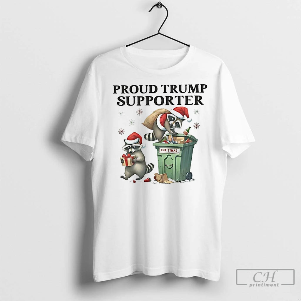 Classic Raccoons Christmas Hat Proud Trump Supporter T-Shirts, Hoodie, Sweatshirt | InkNestWear.com