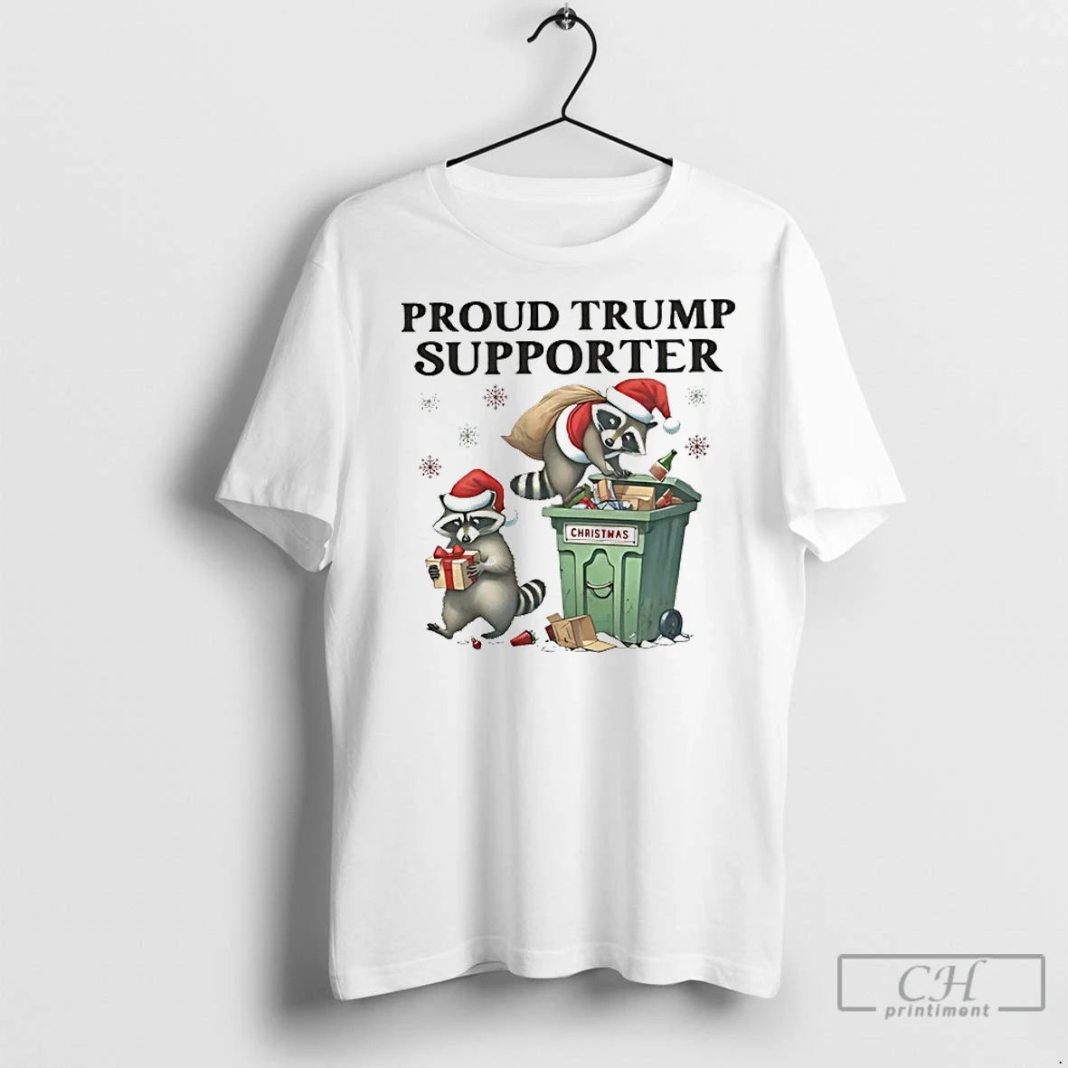 Classic Raccoons Christmas Hat Proud Trump Supporter T-Shirts, Hoodie, Sweatshirt | InkNestWear.com