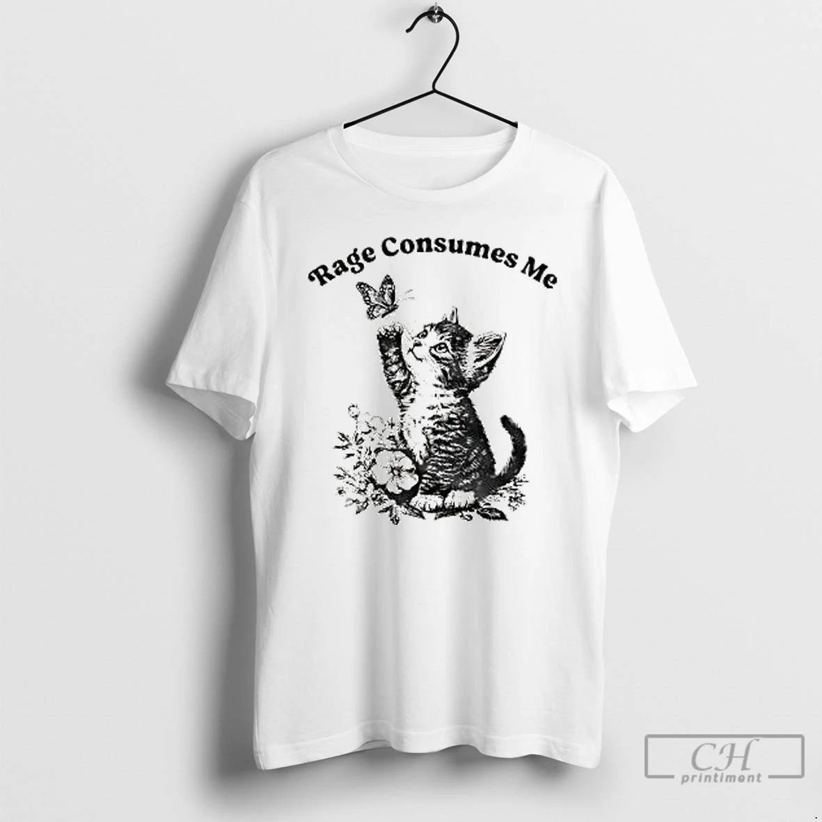 Classic Rage Consumes Me Cute Cat Meme Vintage T Shirts Hoodie, Sweatshirt | InkNestWear.com