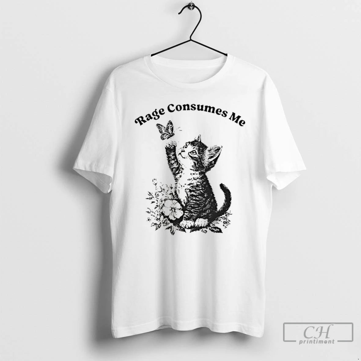 Classic Rage Consumes Me Cute Cat Meme T Shirts Hoodie, Sweatshirt | InkNestWear.com