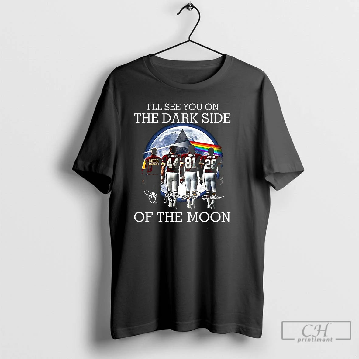 Classic Redskins Ill See You On The Dark Side Of The Moon Signature T Shirts Hoodie, Sweatshirt | InkNestWear.com