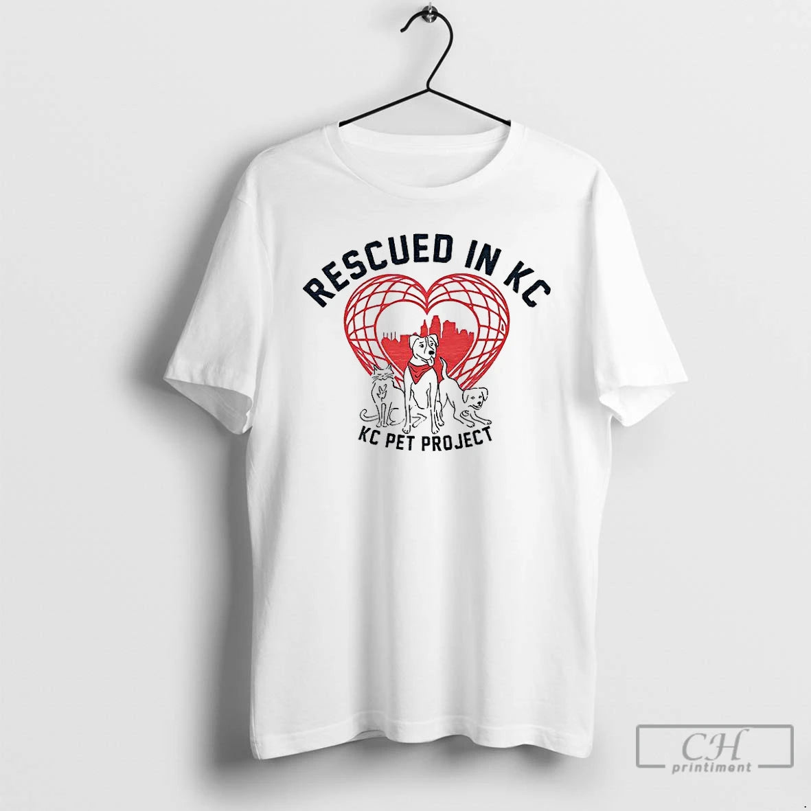 Classic Rescued In Kansas City Pet Project Love Pets T Shirts Hoodie, Sweatshirt | InkNestWear.com