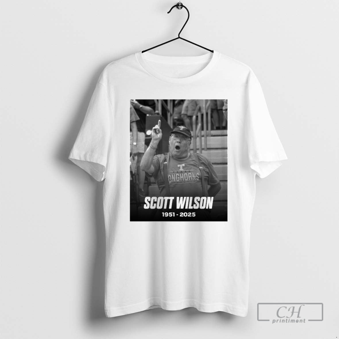 Classic Rest In Peace Scott Wilson The Greatest Texas Fan Of All Time 1951 2025 T-Shirts, Hoodie, Sweatshirt