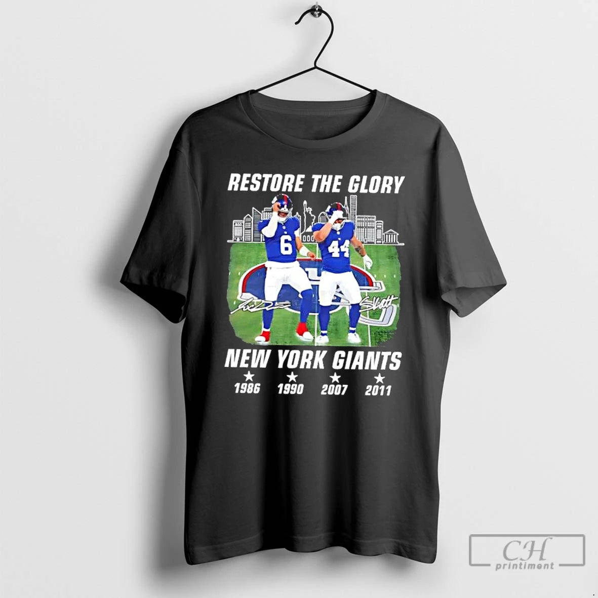 Classic Restore The Glory New York Giants Jaxson Dart And Cam Skattebo Dance Signatures