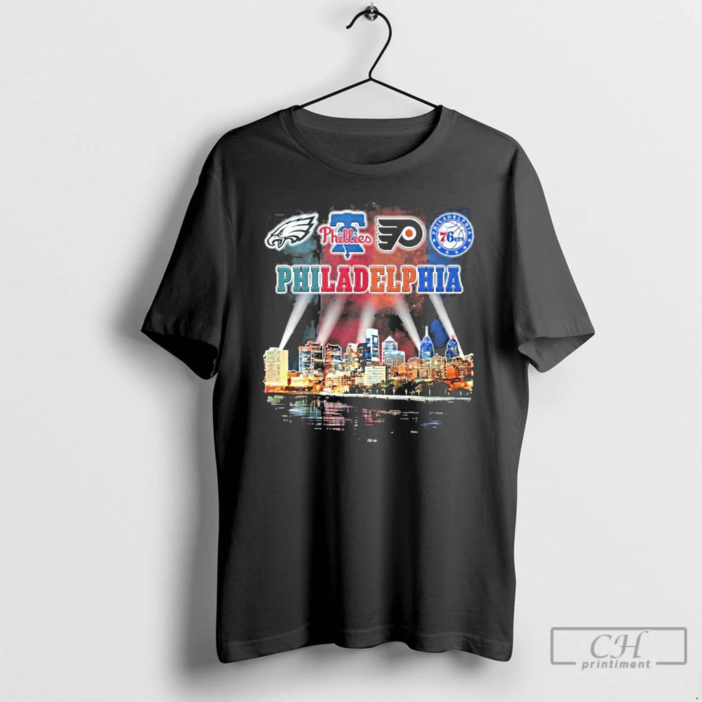 Classic Retro City Of Philadelphia Sports Teams Logo T Shirts Hoodie, Sweatshirt | InkNestWear.com