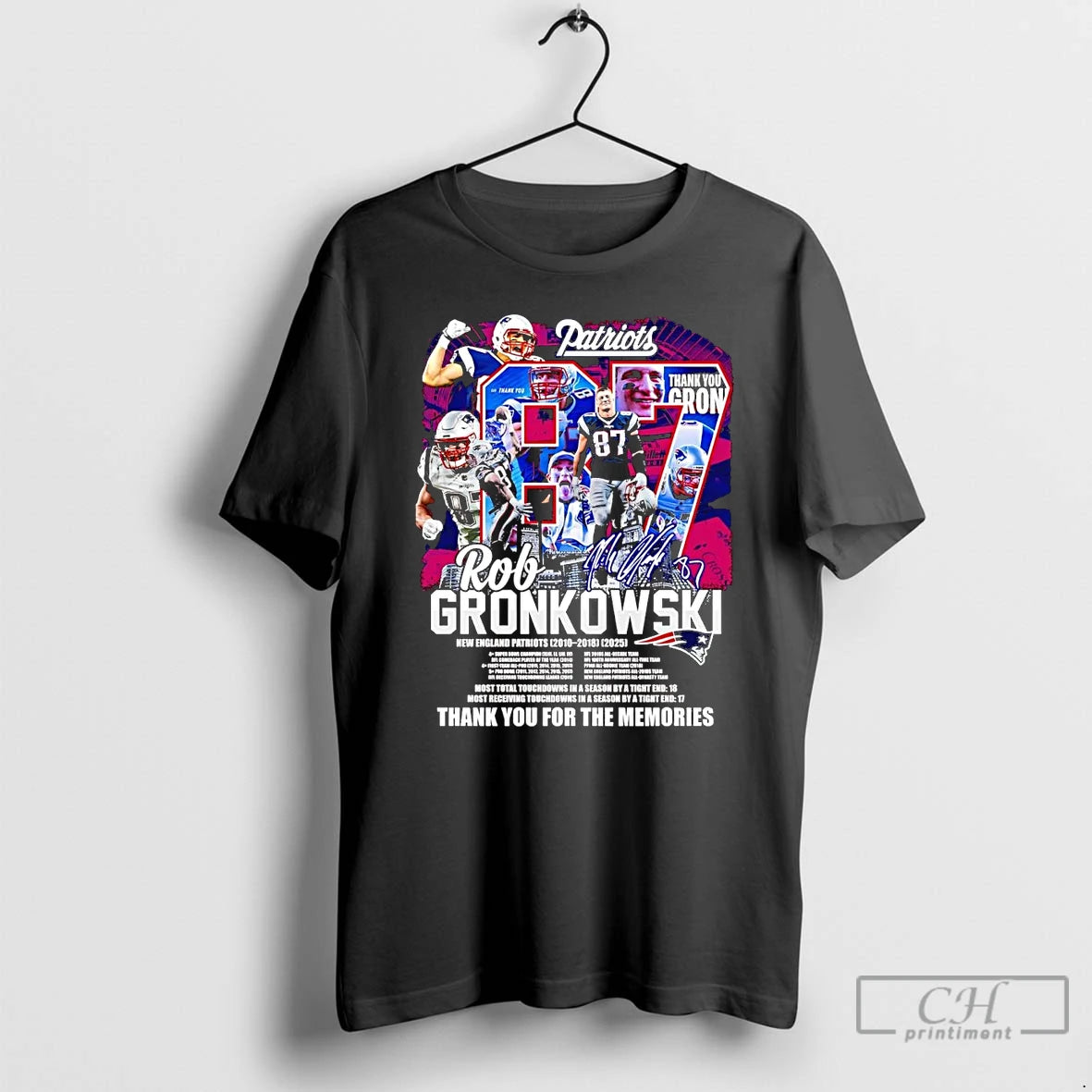Classic Rob Gronkowski Ne Patriots 2025 Thank You For The Memories T-Shirts, Hoodie, Sweatshirt | InkNestWear.com
