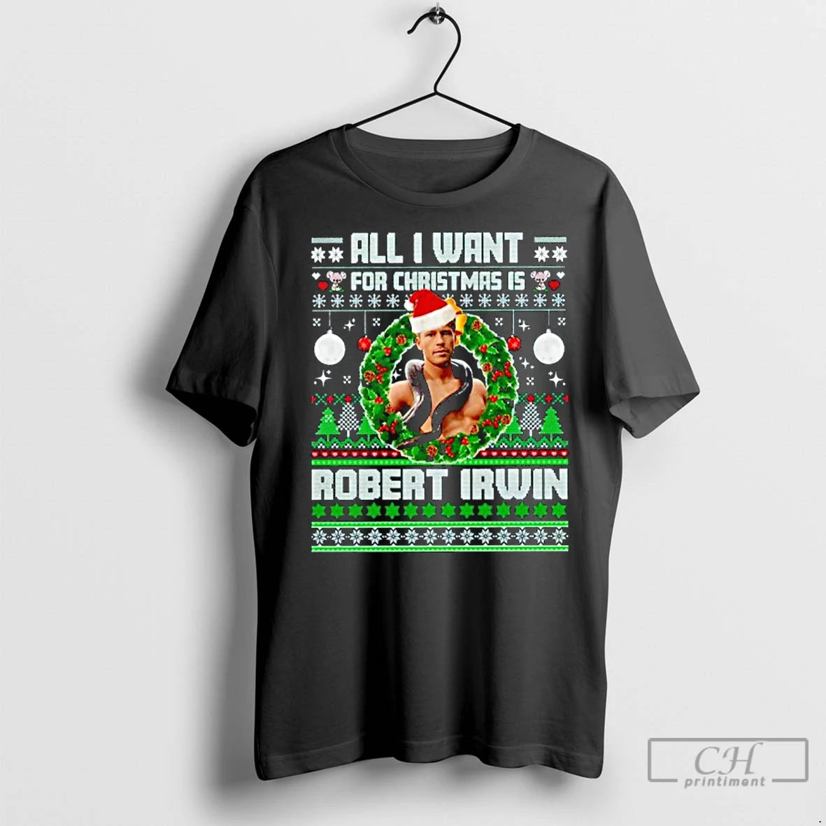Classic Robert Irwin Zookeeper All I Want For Christmas Is Ugly T-Shirts, Hoodie, Sweatshirt | InkNestWear.com