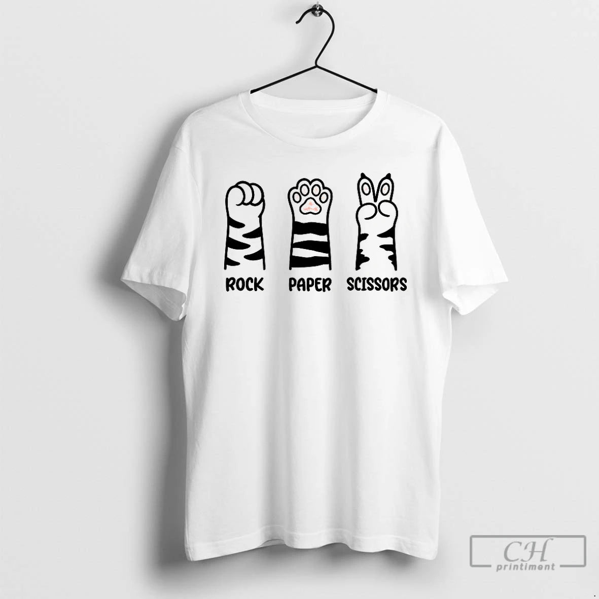 Classic Rock Paper Scissors Cat Paw T-Shirts, Hoodie, Sweatshirt
