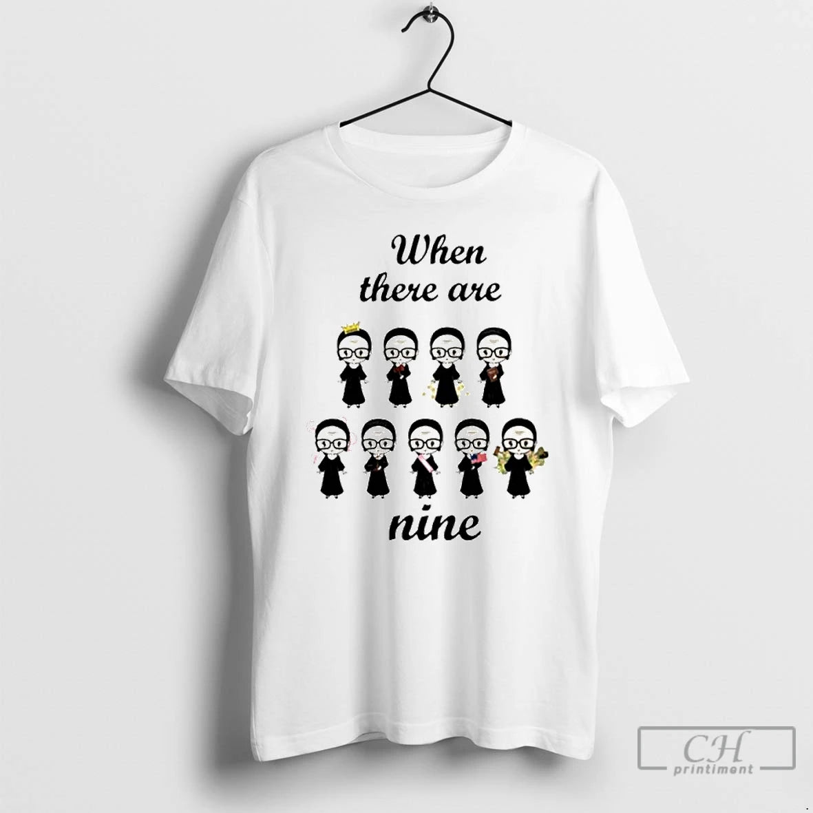 Classic Ruth Bader Ginsburg When There Are Nine Ornaments T-Shirts, Hoodie, Sweatshirt