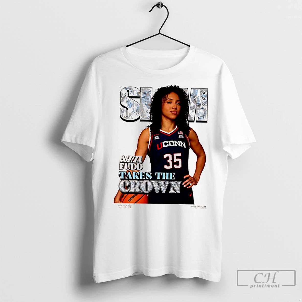 Classic Slam Azzi Fudd Takes The Crown Uconn 35 Graphic T-Shirts, Hoodie, Sweatshirt | InkNestWear.com