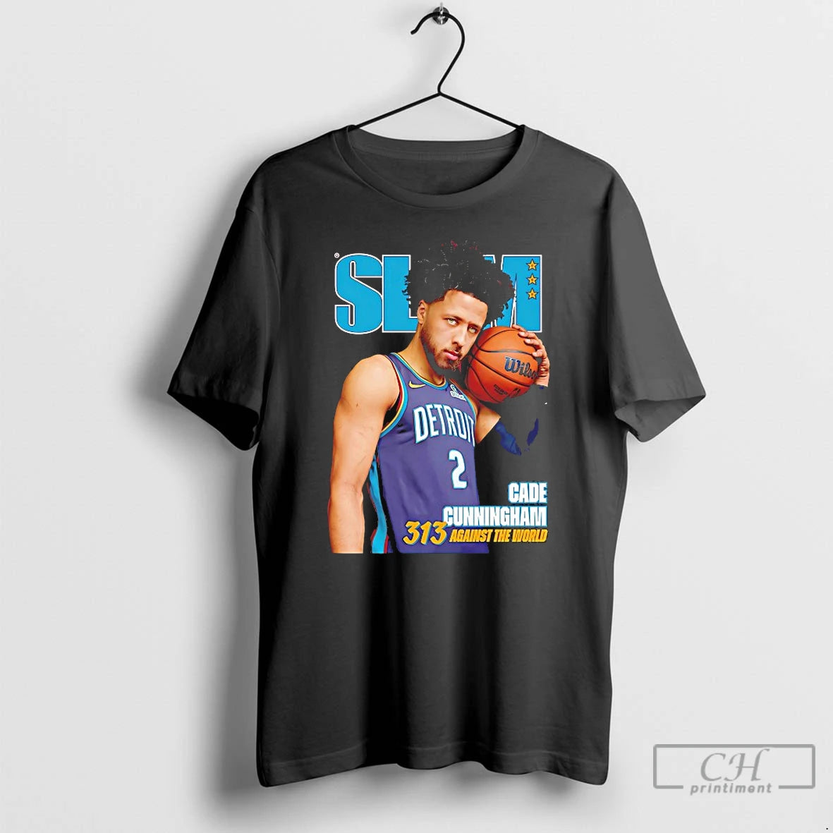 Classic Slam Cade Cunningham Detroit Pistons 313 Against The World T-Shirts, Hoodie, Sweatshirt | InkNestWear.com