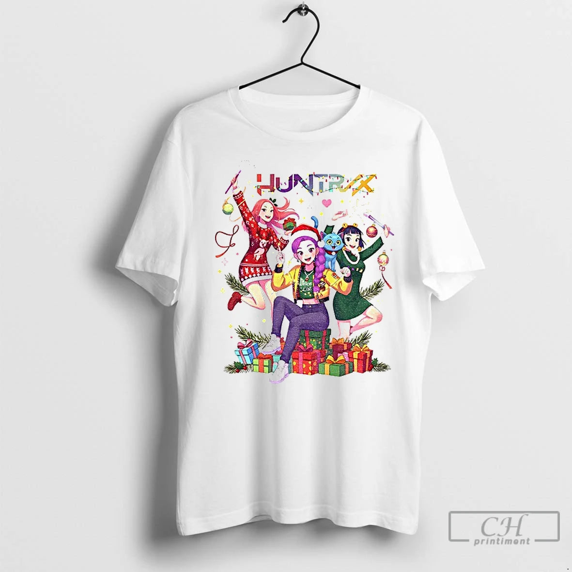 Classic Saja Girls Derpy Tiger Kpop Demon Hunters Huntrix Merry Christmas 2025 T-Shirts, Hoodie, Sweatshirt | InkNestWear.com