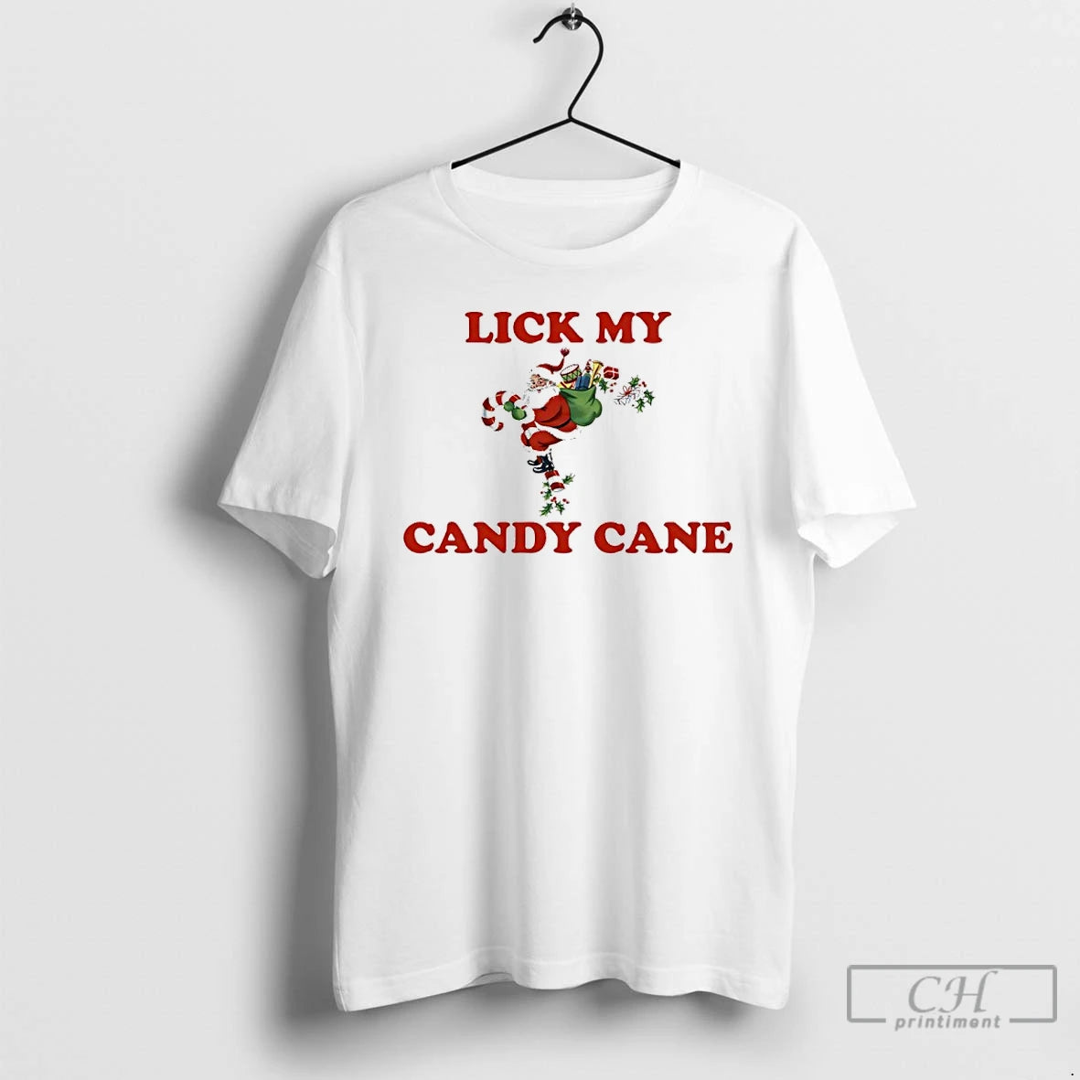 Classic Santa Claus Christmas Lick My Candy Cane T Shirts Hoodie, Sweatshirt | InkNestWear.com