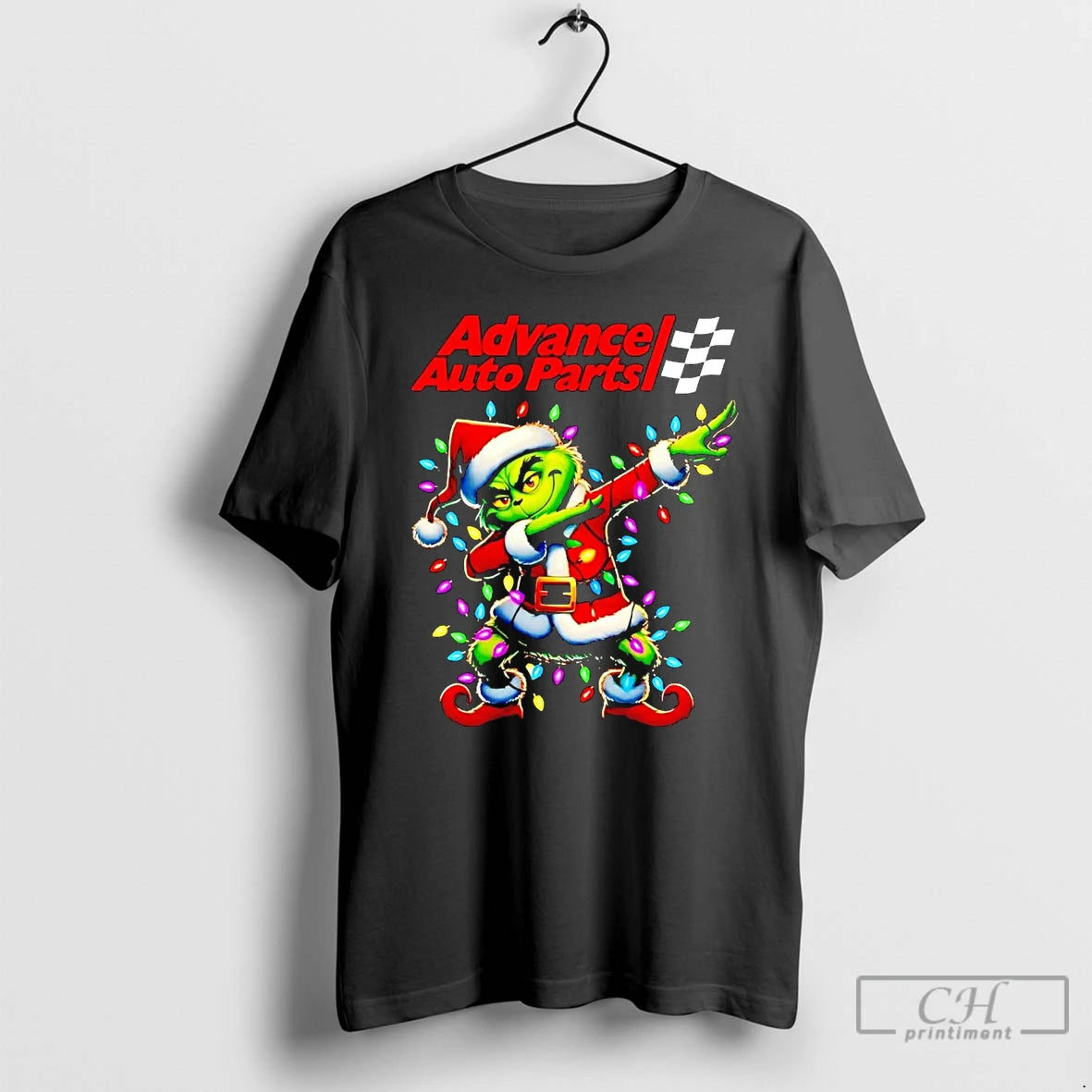 Classic Santa Grinch Dabbing Advance Auto Parts Christmas Light T Shirts Hoodie, Sweatshirt | InkNestWear.com