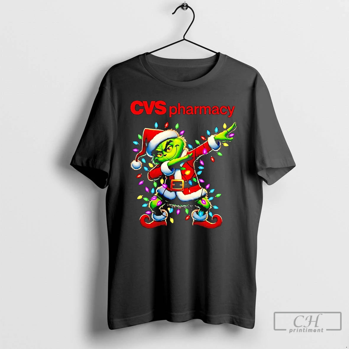 Classic Santa Grinch Dabbing Cvs Pharmacy Christmas Light T Shirts Hoodie, Sweatshirt | InkNestWear.com