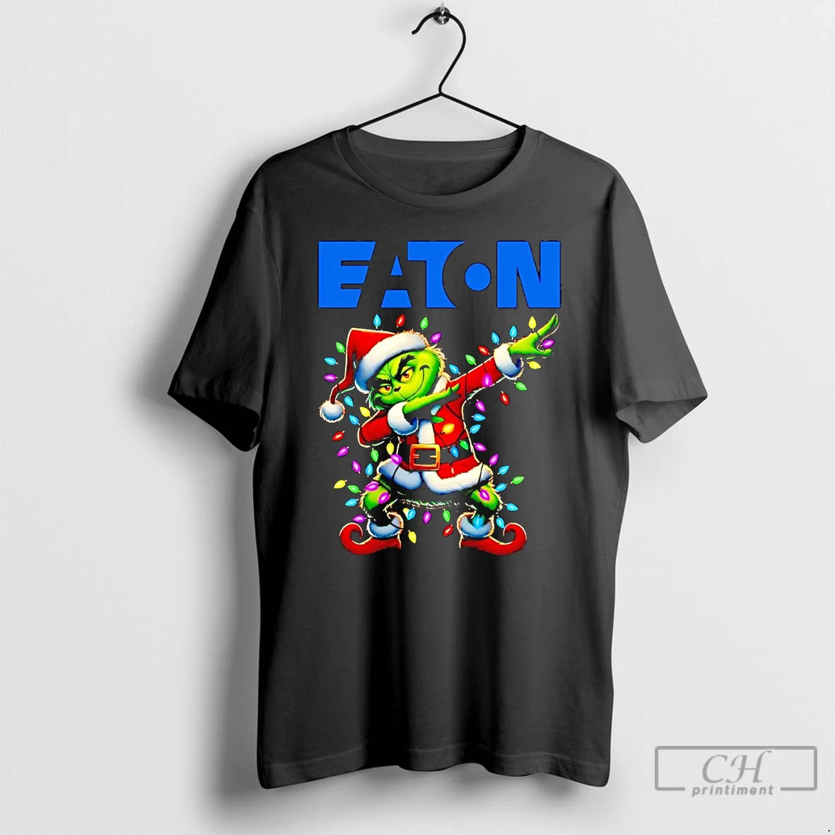 Classic Santa Grinch Dabbing Eaton Christmas Light T Shirts Hoodie, Sweatshirt | InkNestWear.com