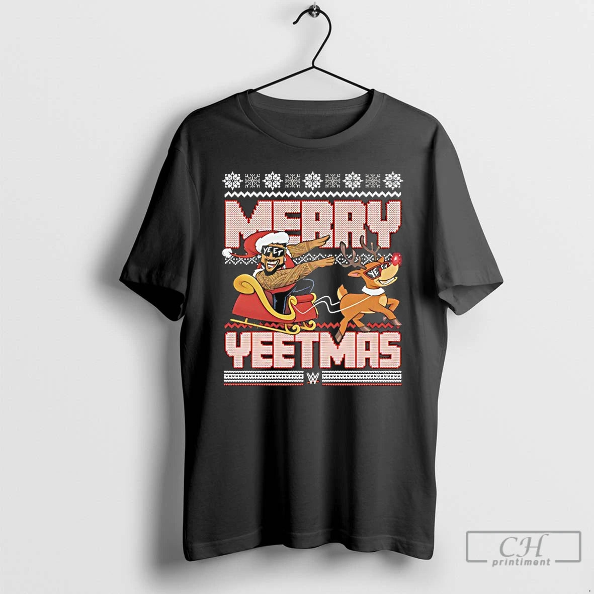 Classic Santa Jey Uso Big Shots Merry Yeetmas Christmas Ugly Sweat T-Shirts, Hoodie, Sweatshirt | InkNestWear.com