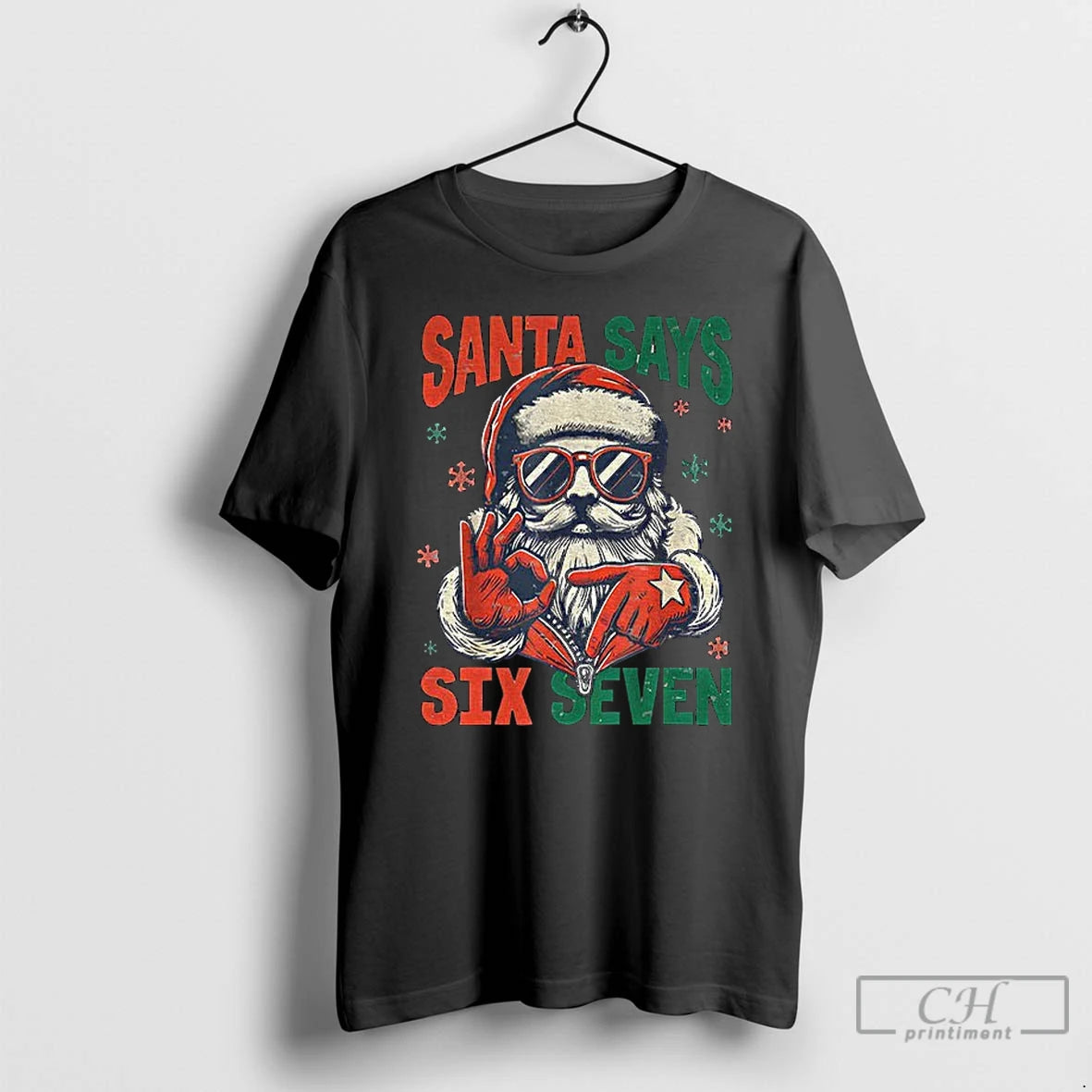 Classic Santa Says Six Seven Funny 6 7 Xmas T-Shirts, Hoodie, Sweatshirt | InkNestWear.com