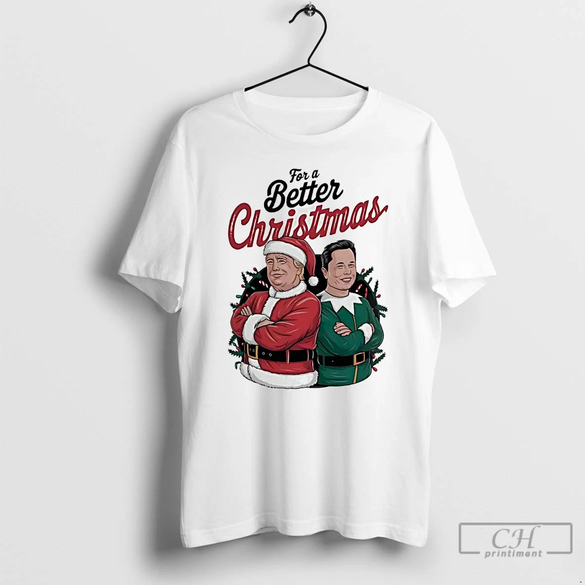 Classic Santa Trump Elon Elf For A Better Christmas T Shirts Hoodie, Sweatshirt | InkNestWear.com
