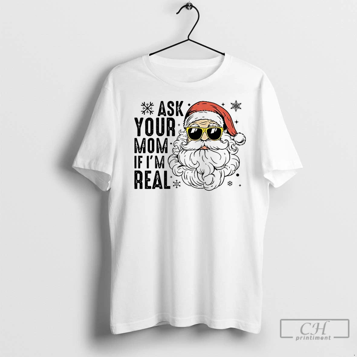 Classic Santa Claus Ask Your Mom If Im Real T-Shirts, Hoodie, Sweatshirt | InkNestWear.com