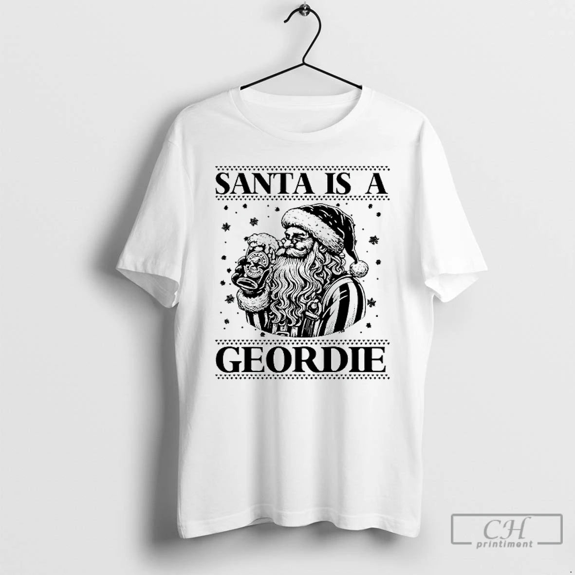 Classic Santa Is A Geordie Christmas Beer T-Shirts, Hoodie, Sweatshirt | InkNestWear.com