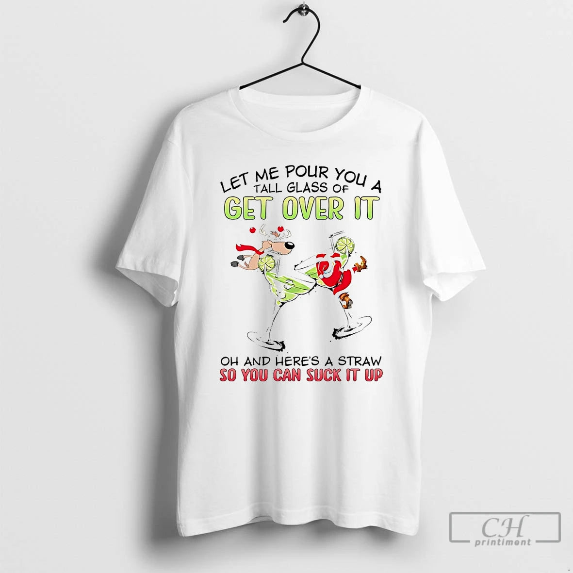 Classic Santa Let Me Pour You A Tall Glass Of Get Over It Christmas T-Shirts, Hoodie, Sweatshirt | InkNestWear.com