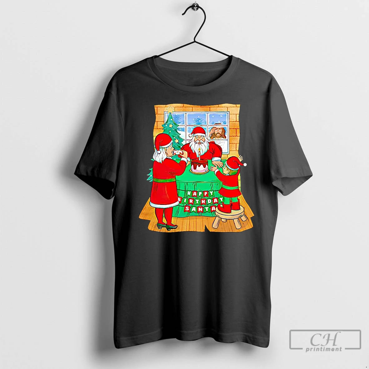 Classic Santas Family Have Dinner Jesus Out Of House Christmas T-Shirts, Hoodie, Sweatshirt | InkNestWear.com