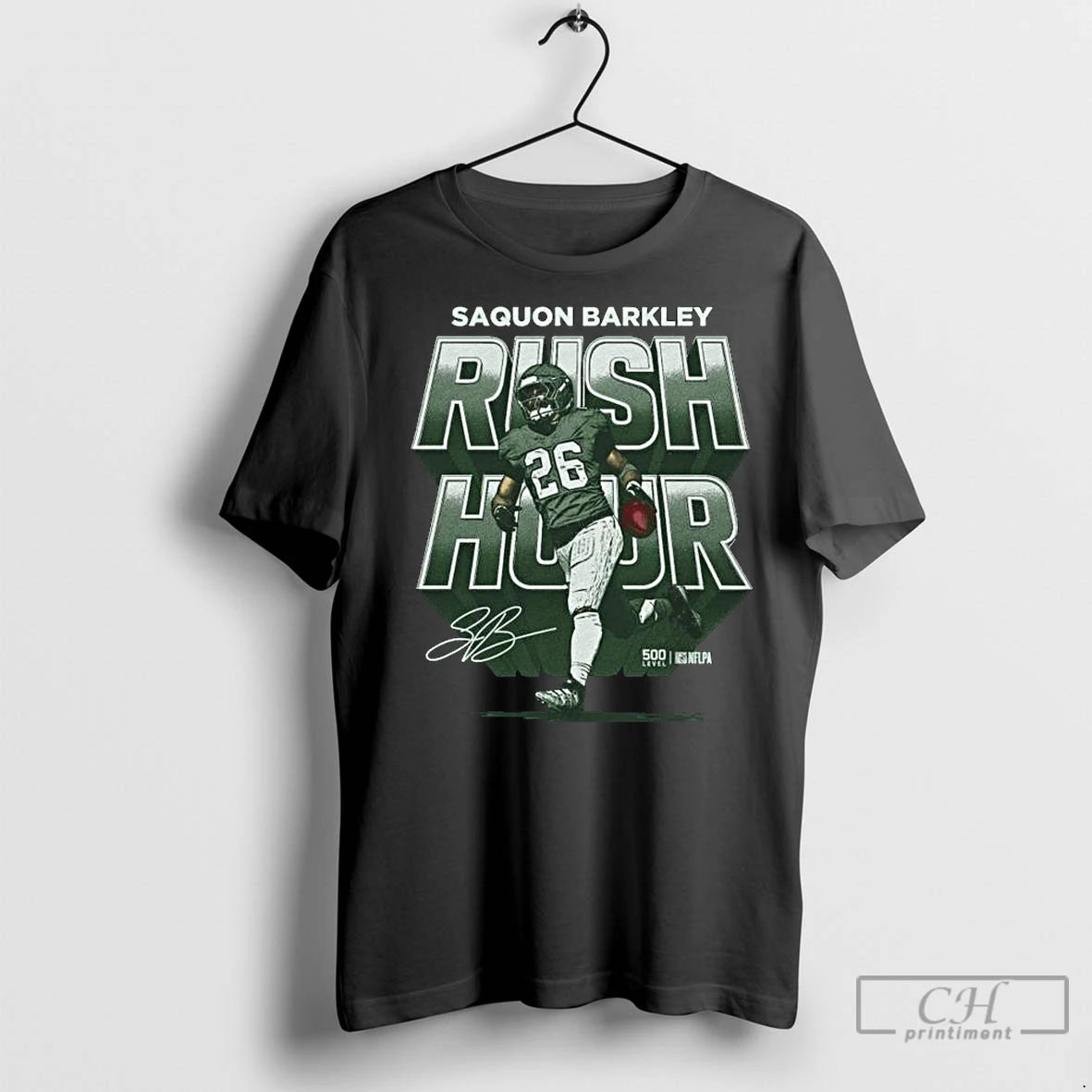 Classic Saquon Barkley Philadelphia Rush Hour Signature Long Sleve T-Shirts, Hoodie, Sweatshirt | InkNestWear.com