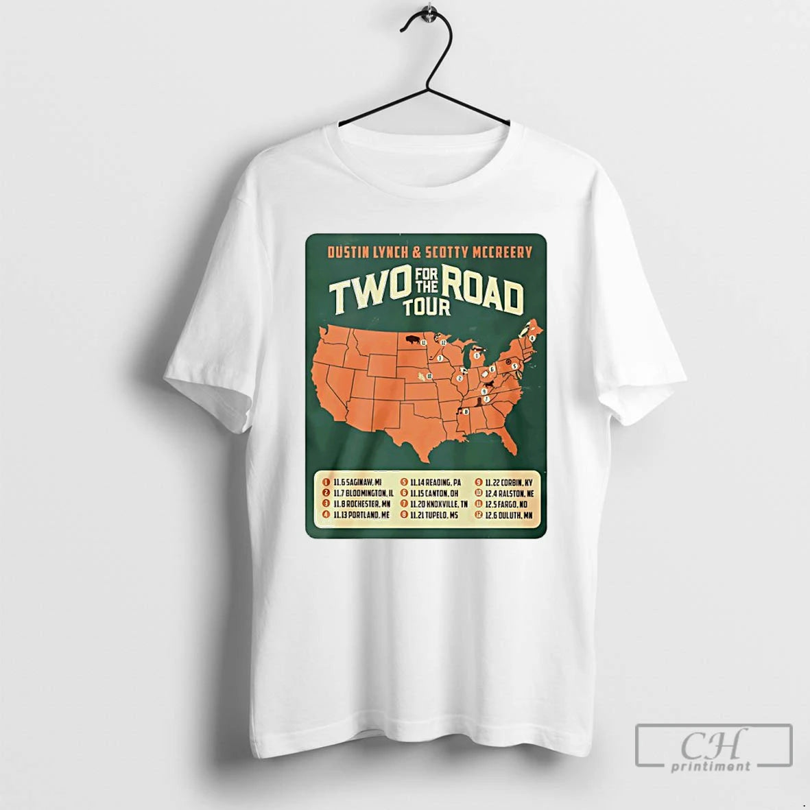 Classic Scotty Mccreery And Dustin Lynch Two For The Road Tour 2025 T Shirts Hoodie, Sweatshirt | InkNestWear.com