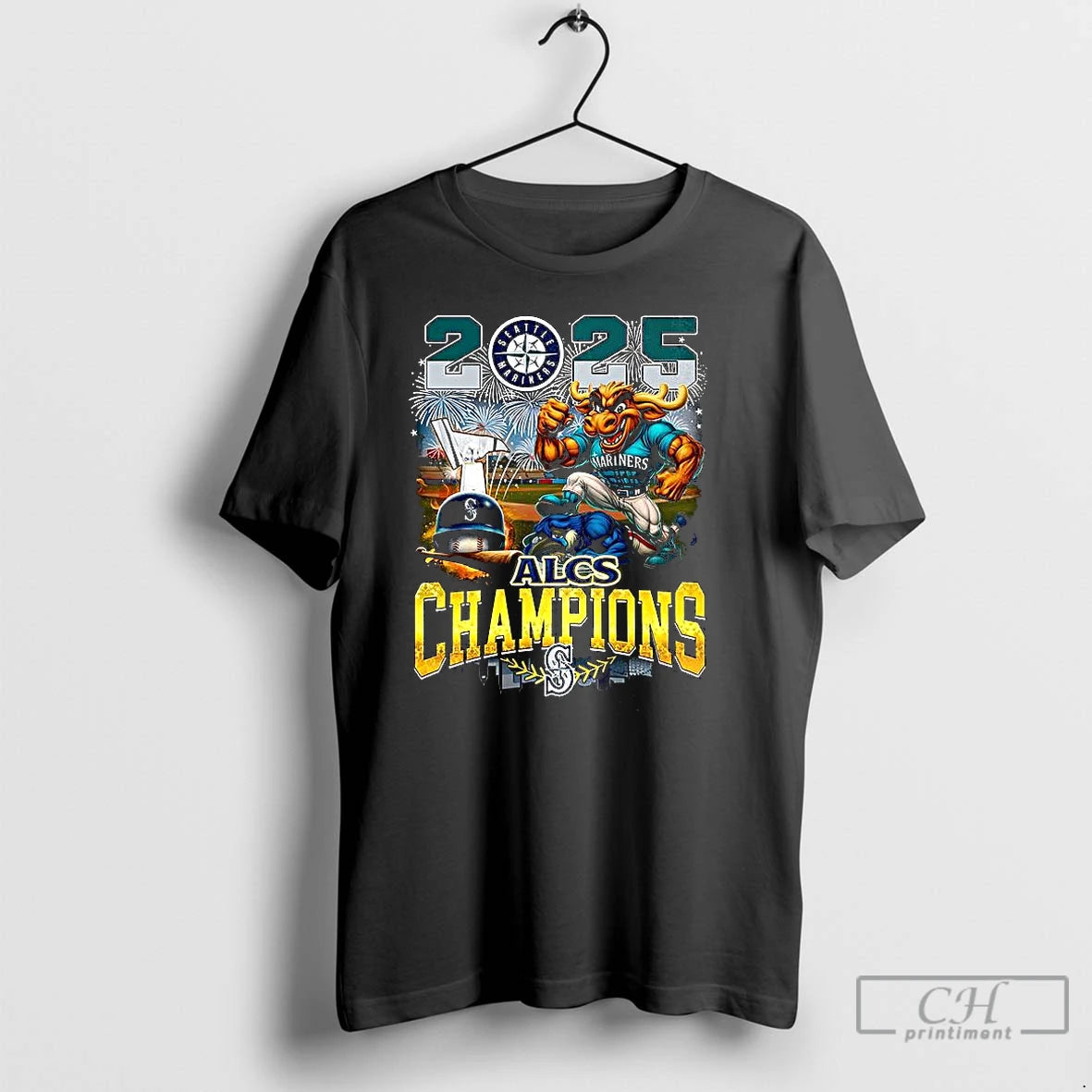 Classic Seattle Mariners Alcs Champions 2025 Mascot T Shirts Hoodie, Sweatshirt | InkNestWear.com