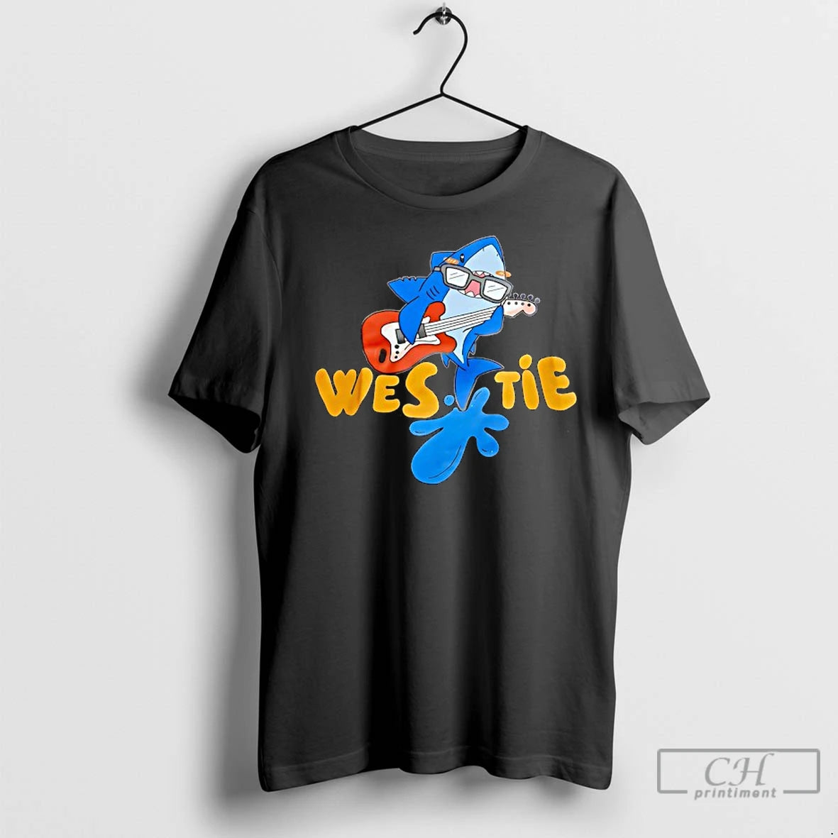 Classic Shark Playing Electric Guitar Westie T-Shirts, Hoodie, Sweatshirt | InkNestWear.com