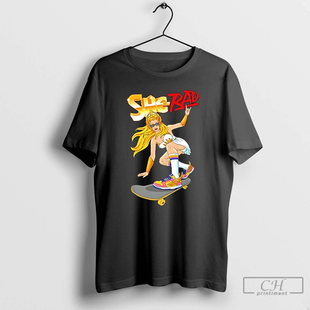 Classic She Rad Skateboard Retro Cool Girl T Shirts Hoodie, Sweatshirt | InkNestWear.com