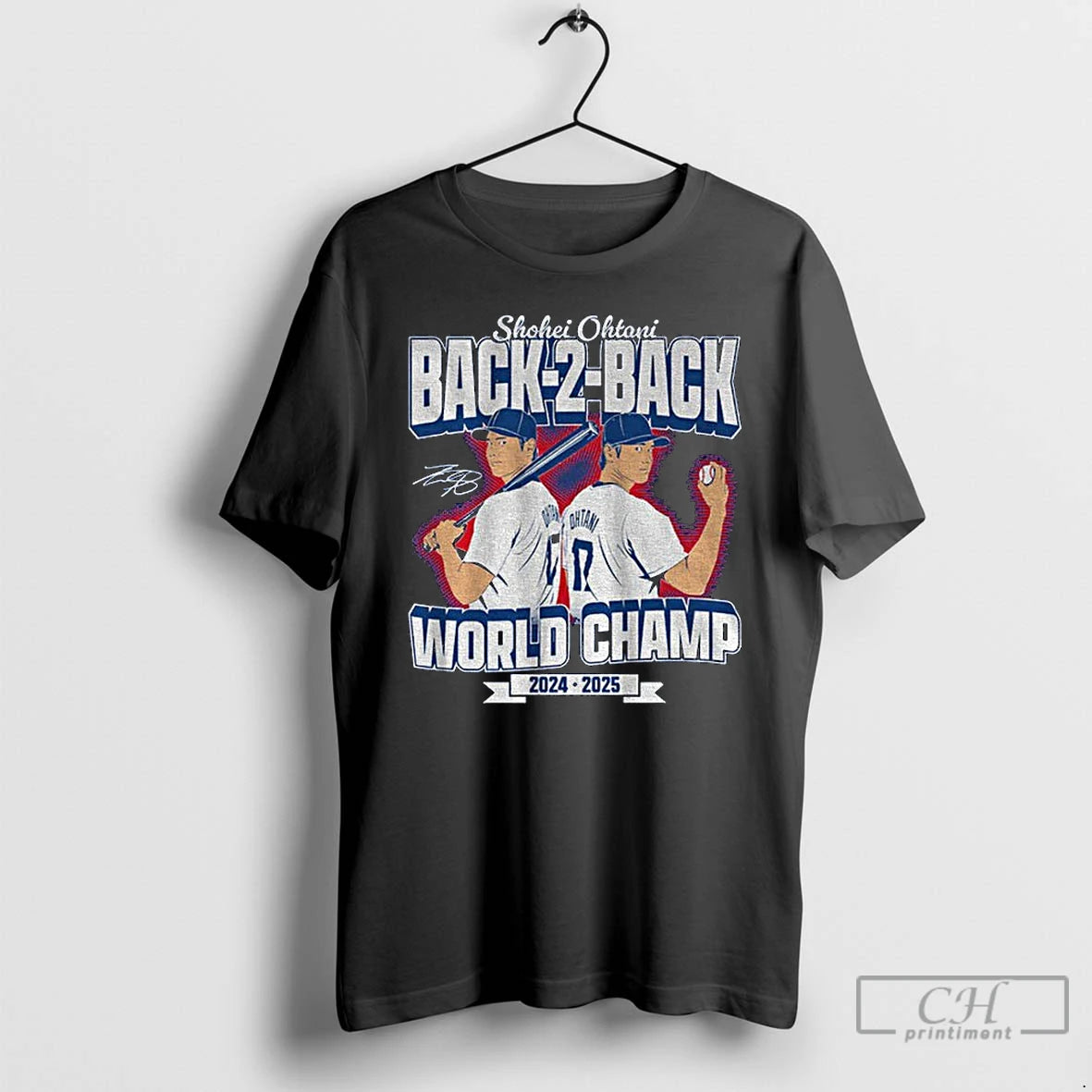 Classic Shohei Ohtani Signature Back To Back World Champs 2024 2025 T Shirts Hoodie, Sweatshirt | InkNestWear.com