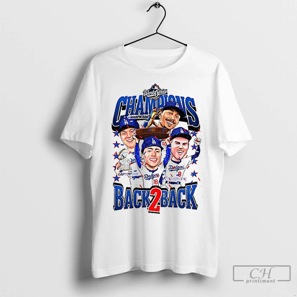 Classic Shohei Ohtani Big Four Los Angeles Dodgers World Series Champions Back To Back Cartoon T-Shirts, Hoodie, Sweatshirt