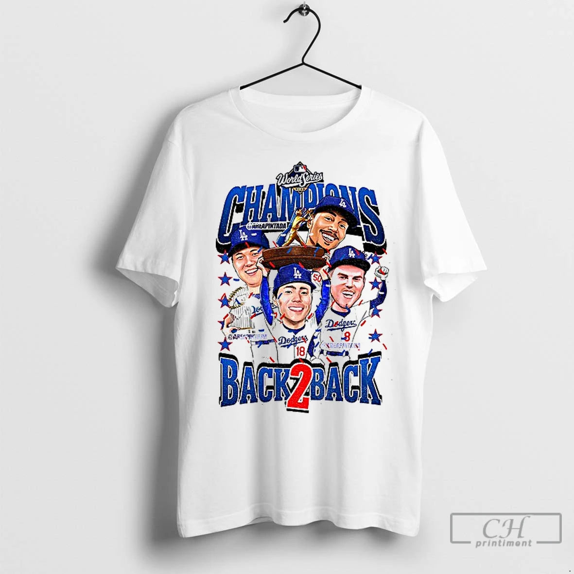 Classic Shohei Ohtani Big Four Los Angeles Dodgers World Series Champions Back To Back Cartoon T-Shirts, Hoodie, Sweatshirt
