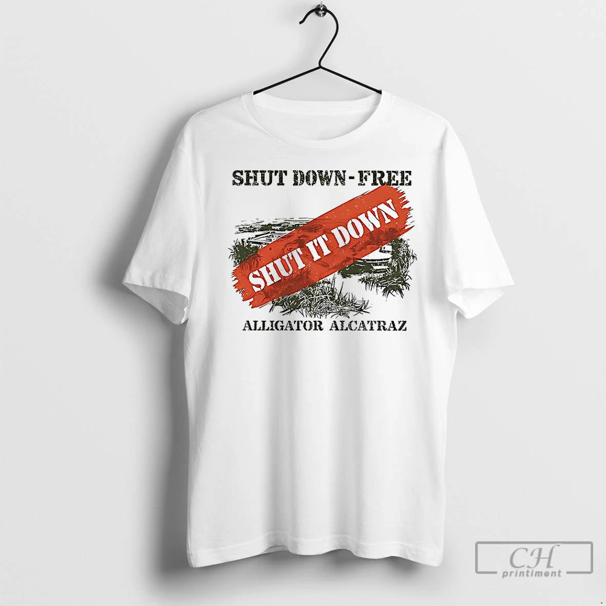 Classic Shut Down Free Alligator Alcatraz T-Shirts, Hoodie, Sweatshirt | InkNestWear.com