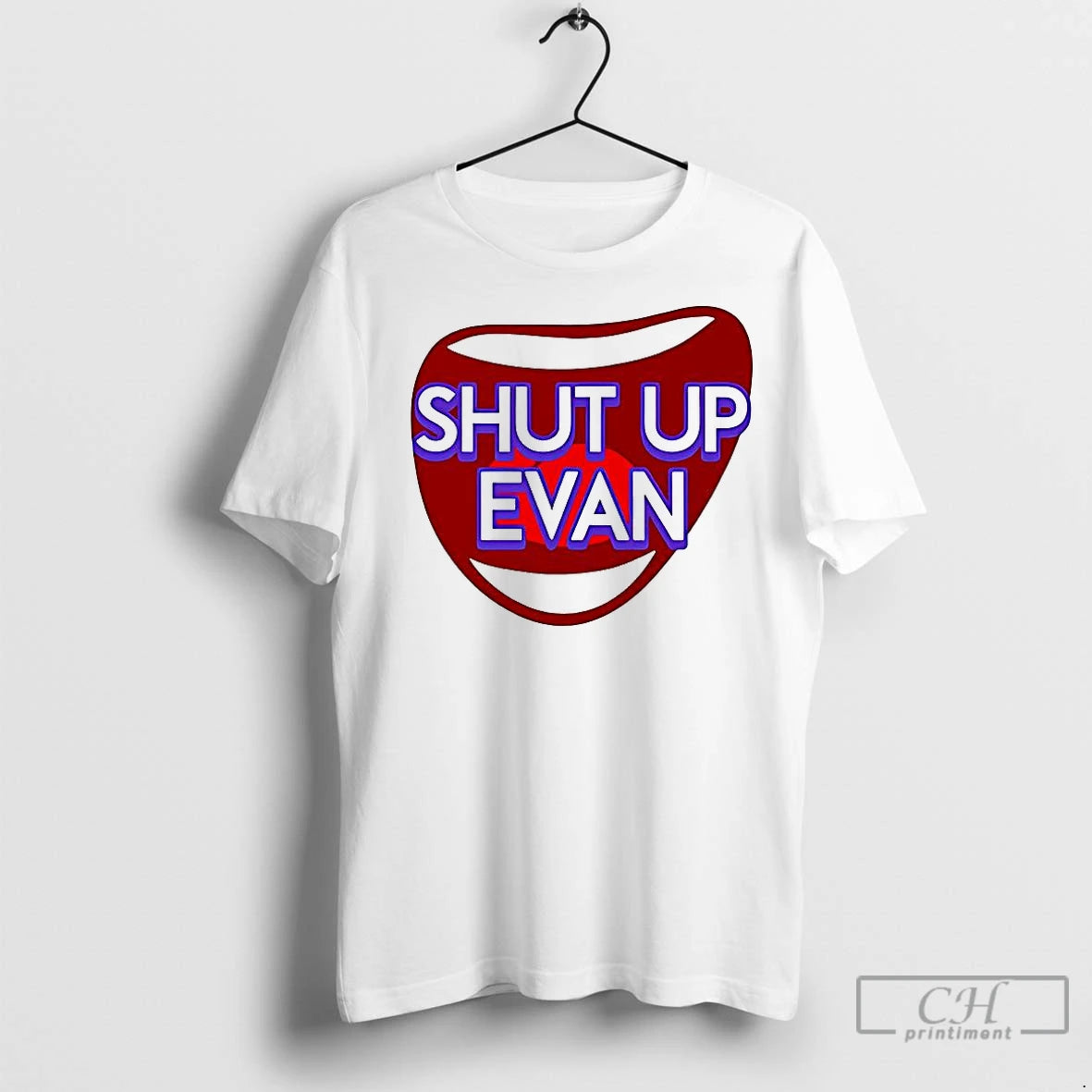 Classic Shut Up Evan Podcast Mouth Meme T-Shirts, Hoodie, Sweatshirt | InkNestWear.com
