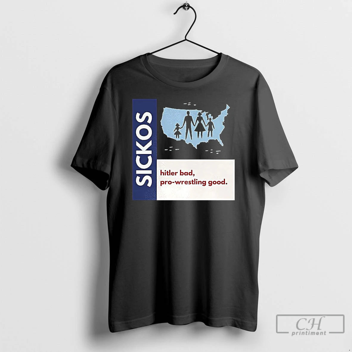 Classic Sickos Pro Wrestling Good Usa Map T-Shirts, Hoodie, Sweatshirt | InkNestWear.com
