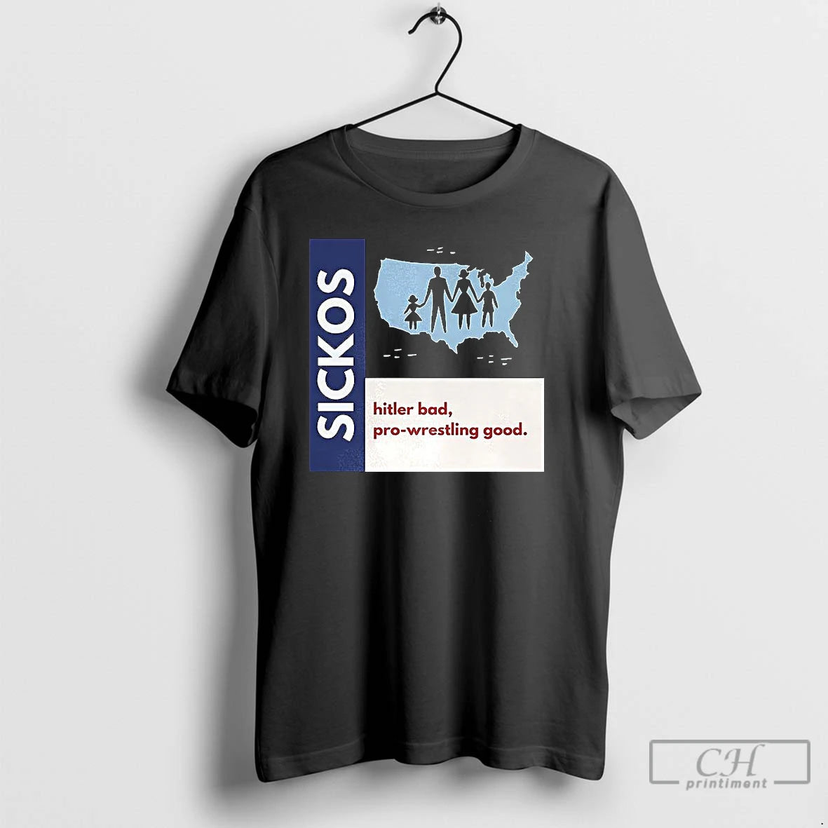 Classic Sickos Pro Wrestling Good Usa Map T Shirts Hoodie, Sweatshirt | InkNestWear.com