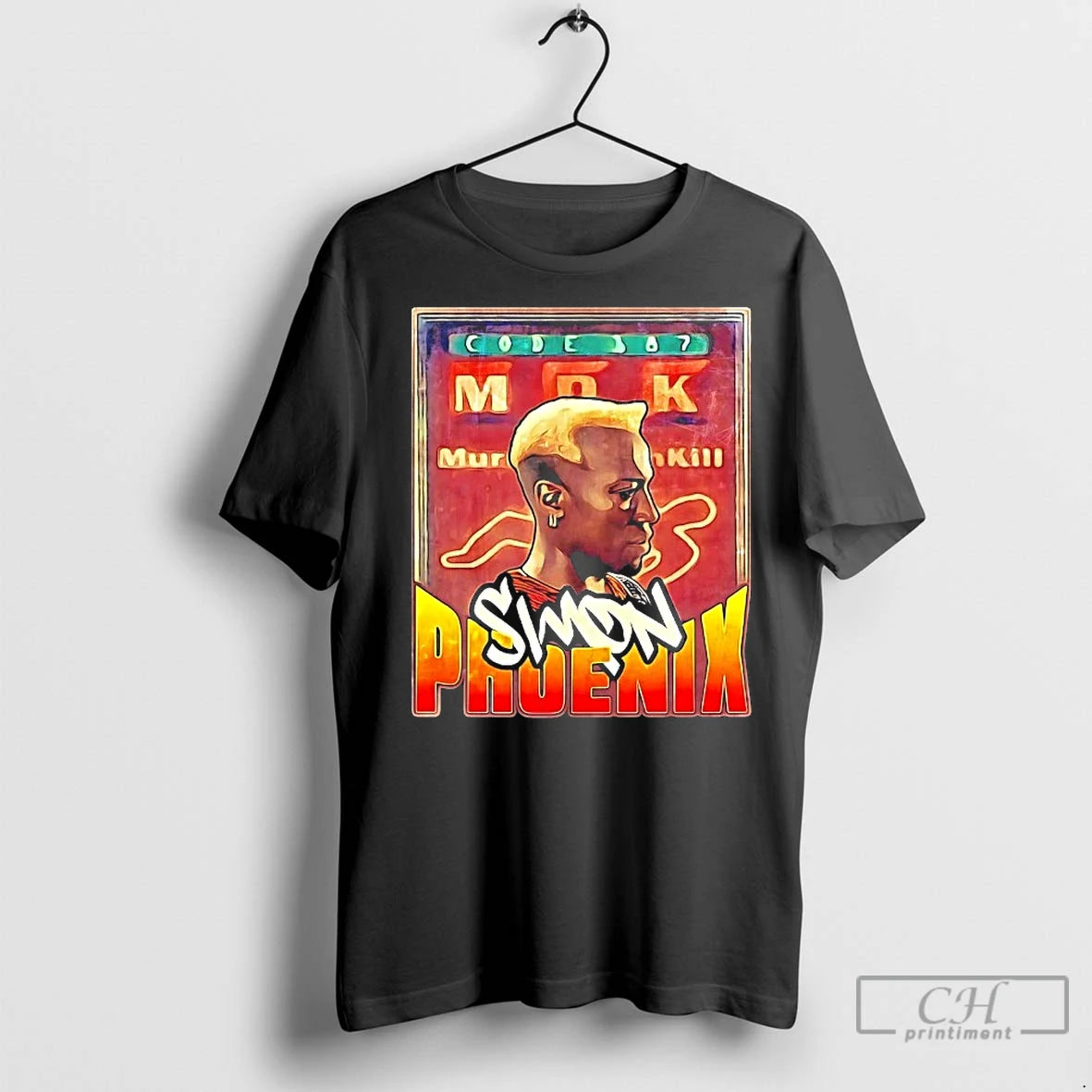 Classic Simon Phoenix Half Face Demolition Man T-Shirts, Hoodie, Sweatshirt | InkNestWear.com