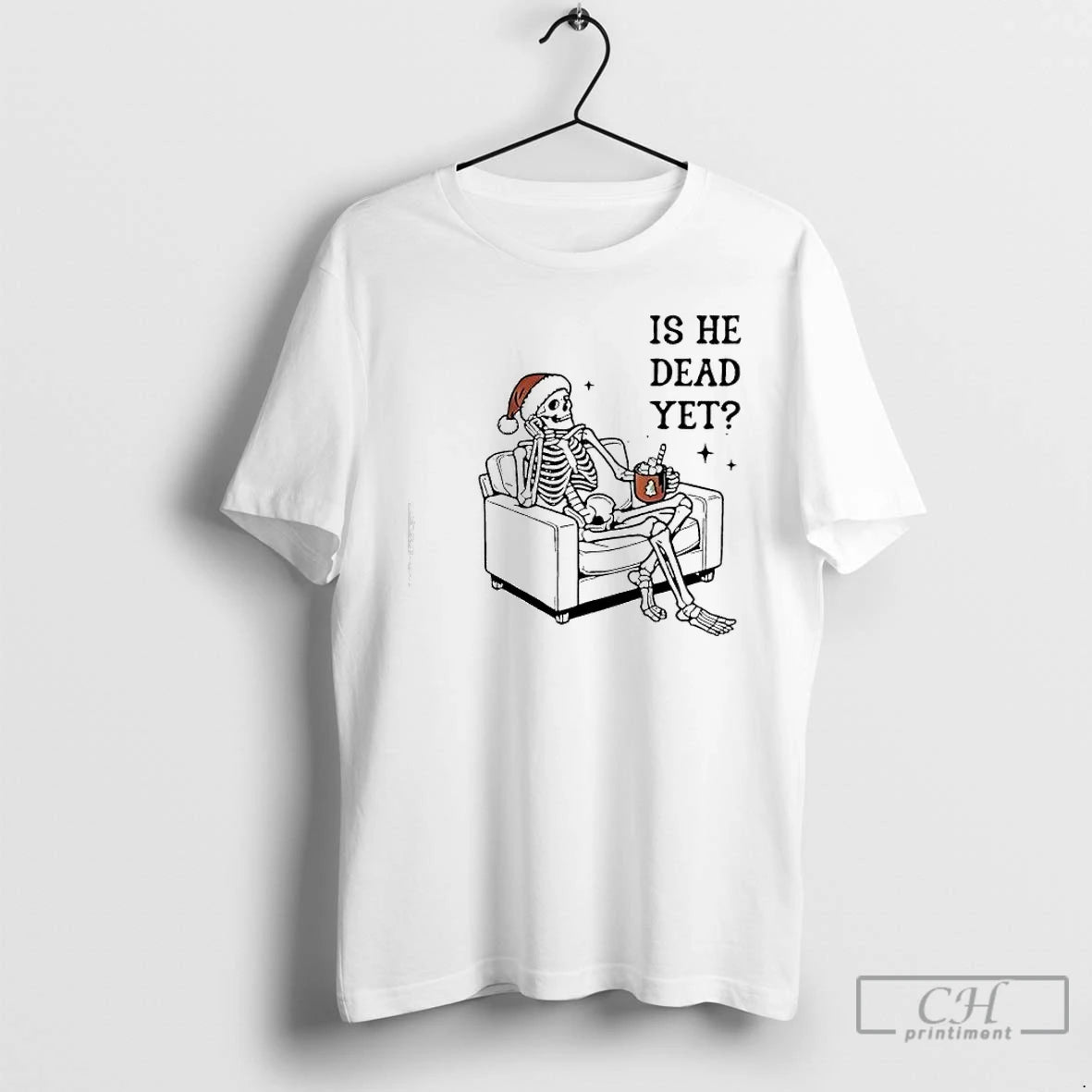 Classic Skeleton Santa Christmas Is He Dead Yet T-Shirts, Hoodie, Sweatshirt | InkNestWear.com