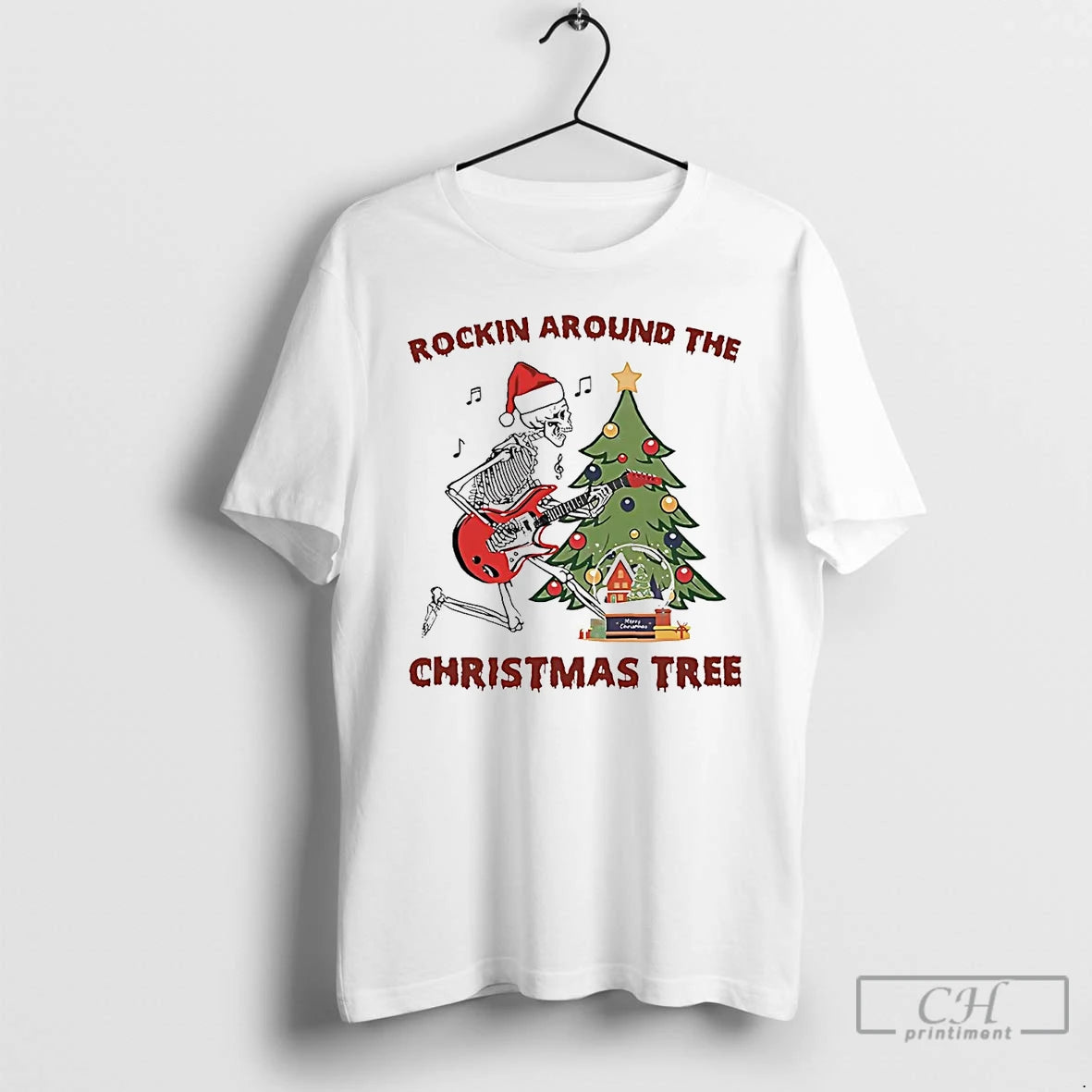 Classic Skeleton Rockin Around The Christmas Tree T-Shirts, Hoodie, Sweatshirt | InkNestWear.com