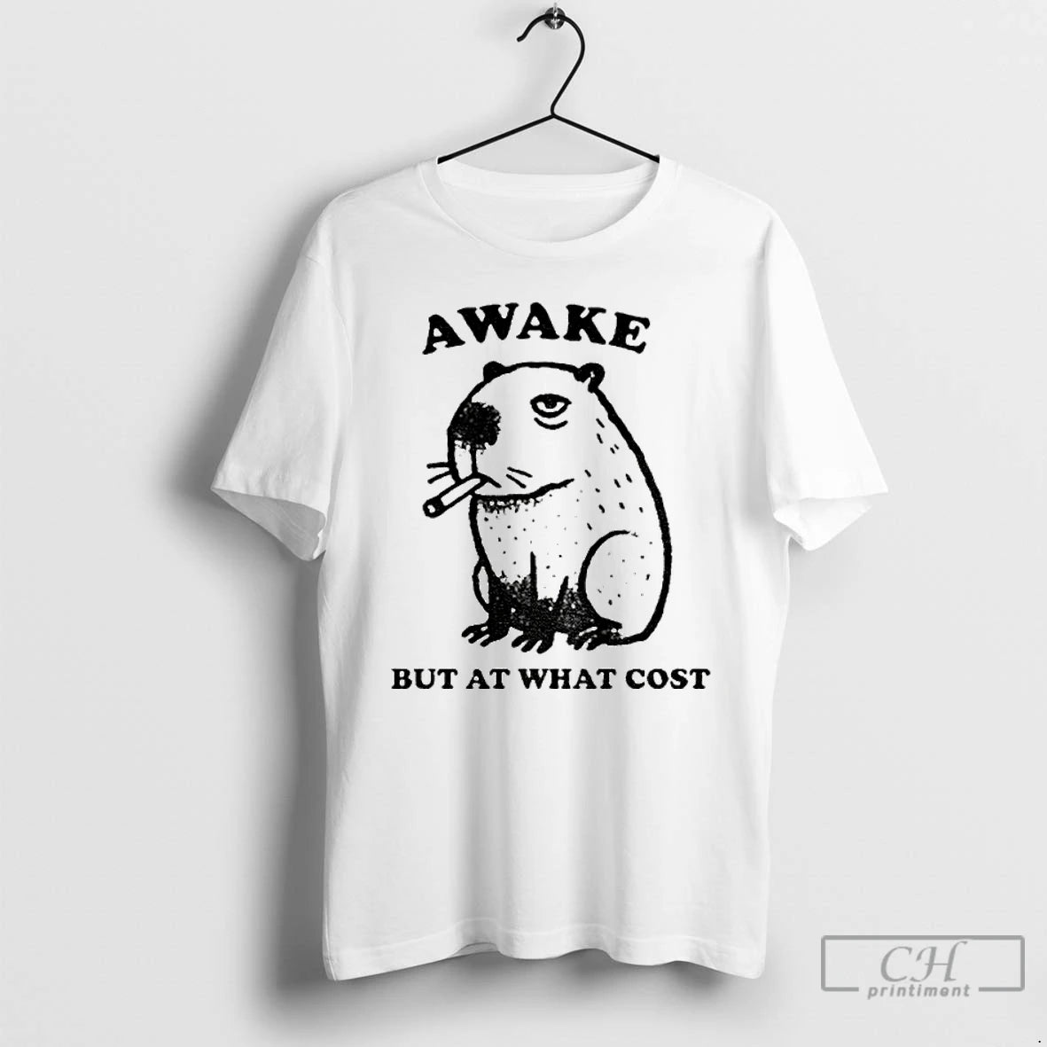 Classic Smoking Capybara Waffle But At What Cost T Shirts Hoodie, Sweatshirt | InkNestWear.com