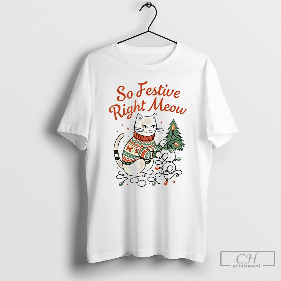 Classic So Festive Right Meow Funny Cat Christmas Santa Holiday T Shirts Hoodie, Sweatshirt | InkNestWear.com