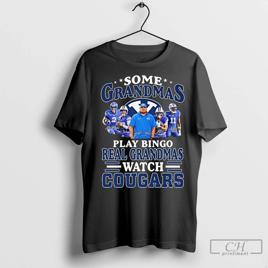 Classic Some Grandmas Play Bingo Real Grandmas Watch Byu Cougars Signatures 2025 Long Sleve T-Shirts, Hoodie, Sweatshirt