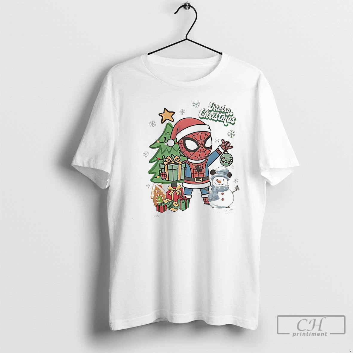 Classic Spiderman Santa Merry Christmas Superhero White T Shirts Hoodie, Sweatshirt | InkNestWear.com