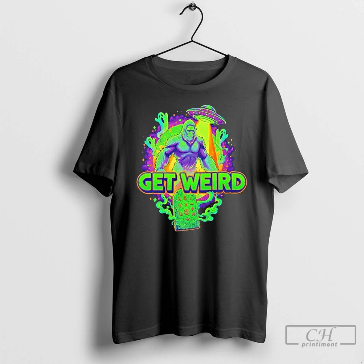 Classic Squatch Ufo Get Weird Halloween T Shirts Hoodie, Sweatshirt | InkNestWear.com